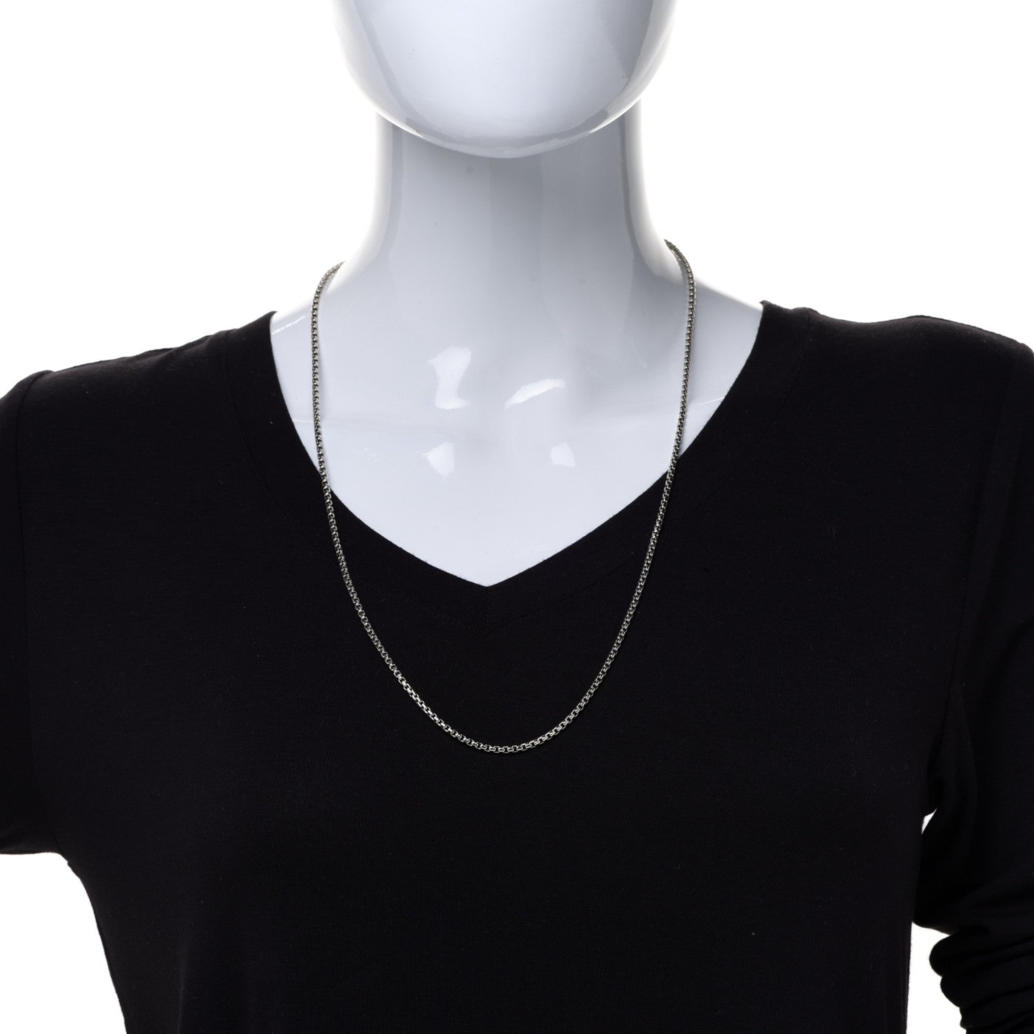David Yurman Sterling Silver 2.7mm Small Box Chain Necklace 26" 2 of 4