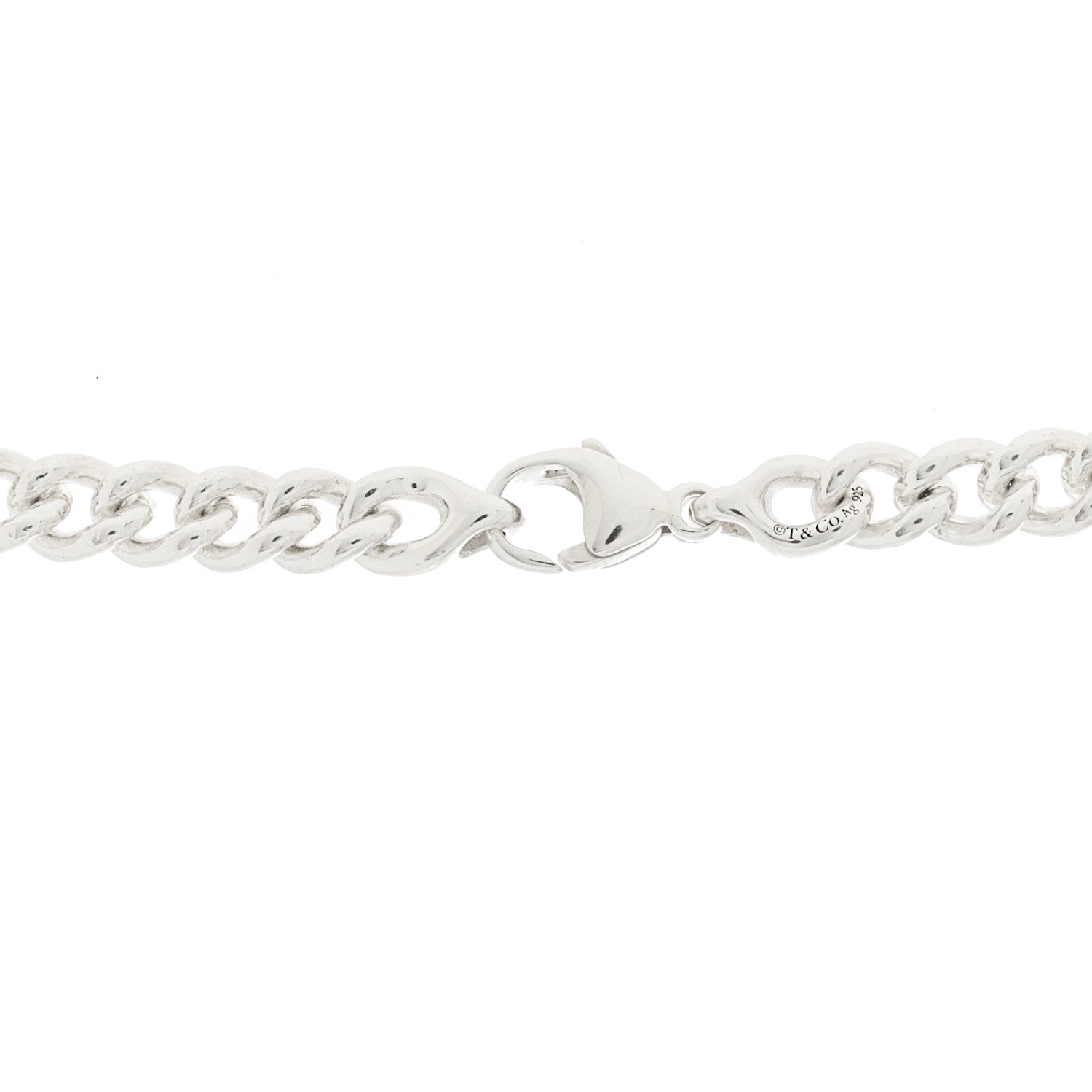 Tiffany Sterling Silver Forge Graduated Link Necklace 4 of 5