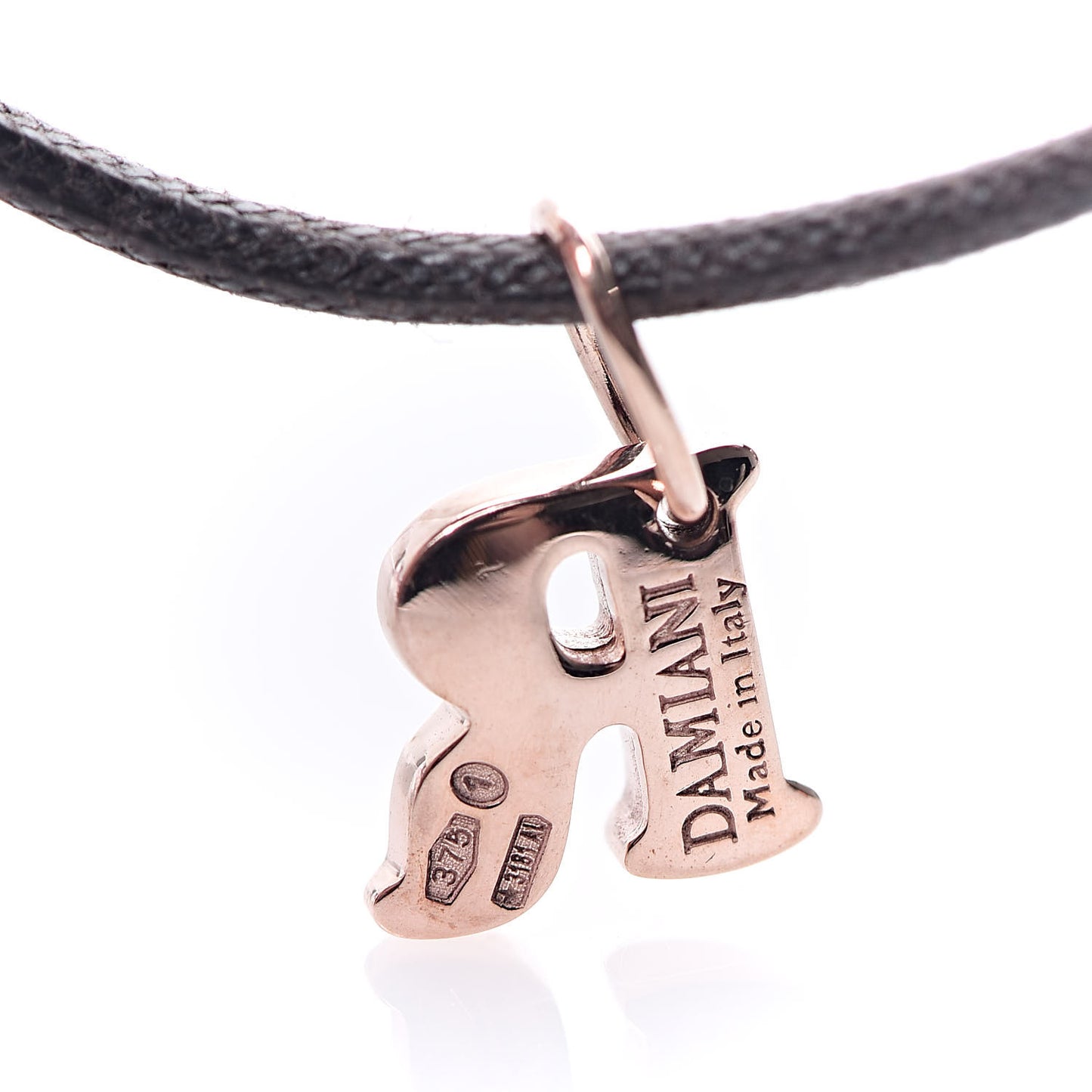 18K Pink Gold Diamond Cord Letter R Bracelet