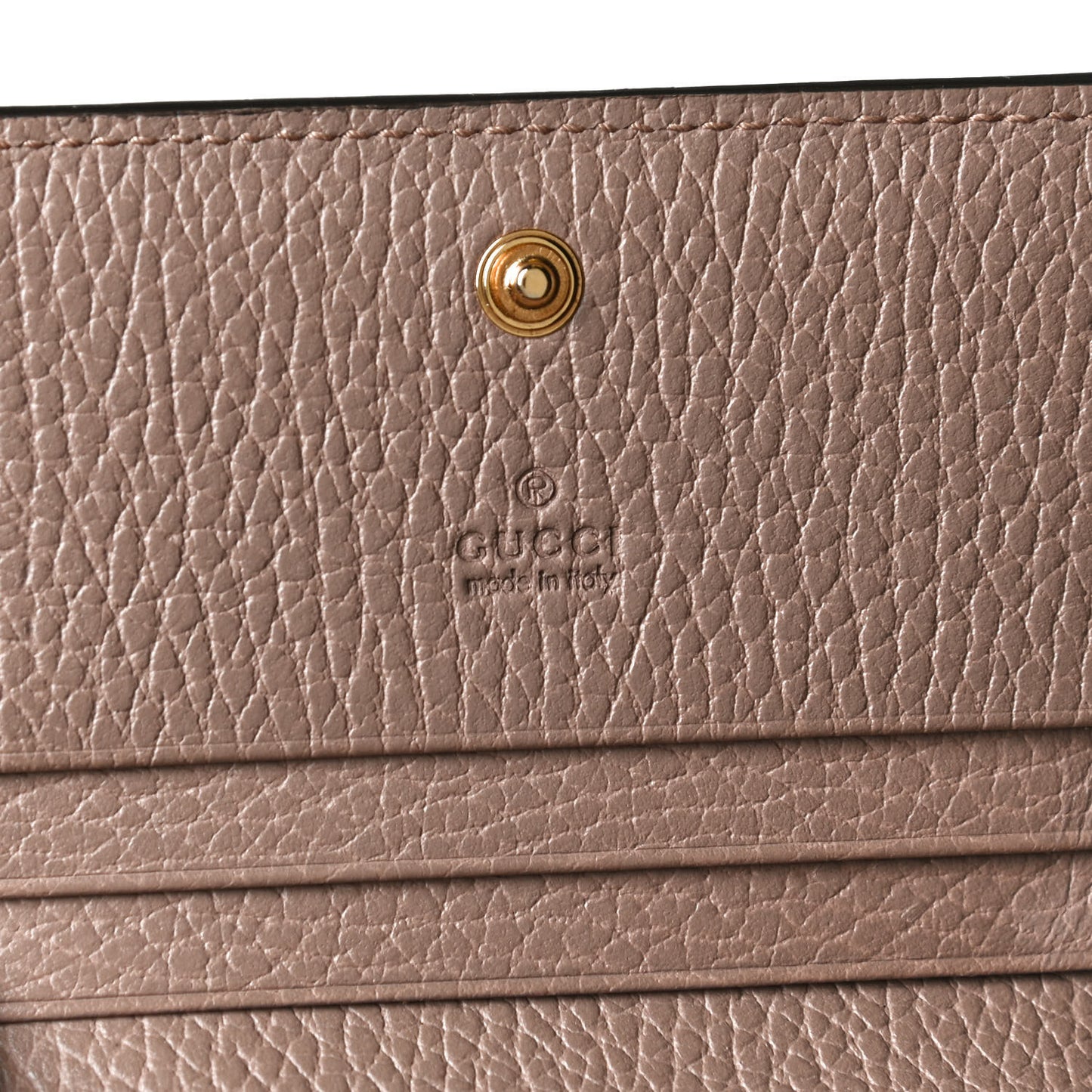 Dollar Calfskin GG Supreme Monogram GG Marmont Card Case Porcelain Rose Beige Ebony