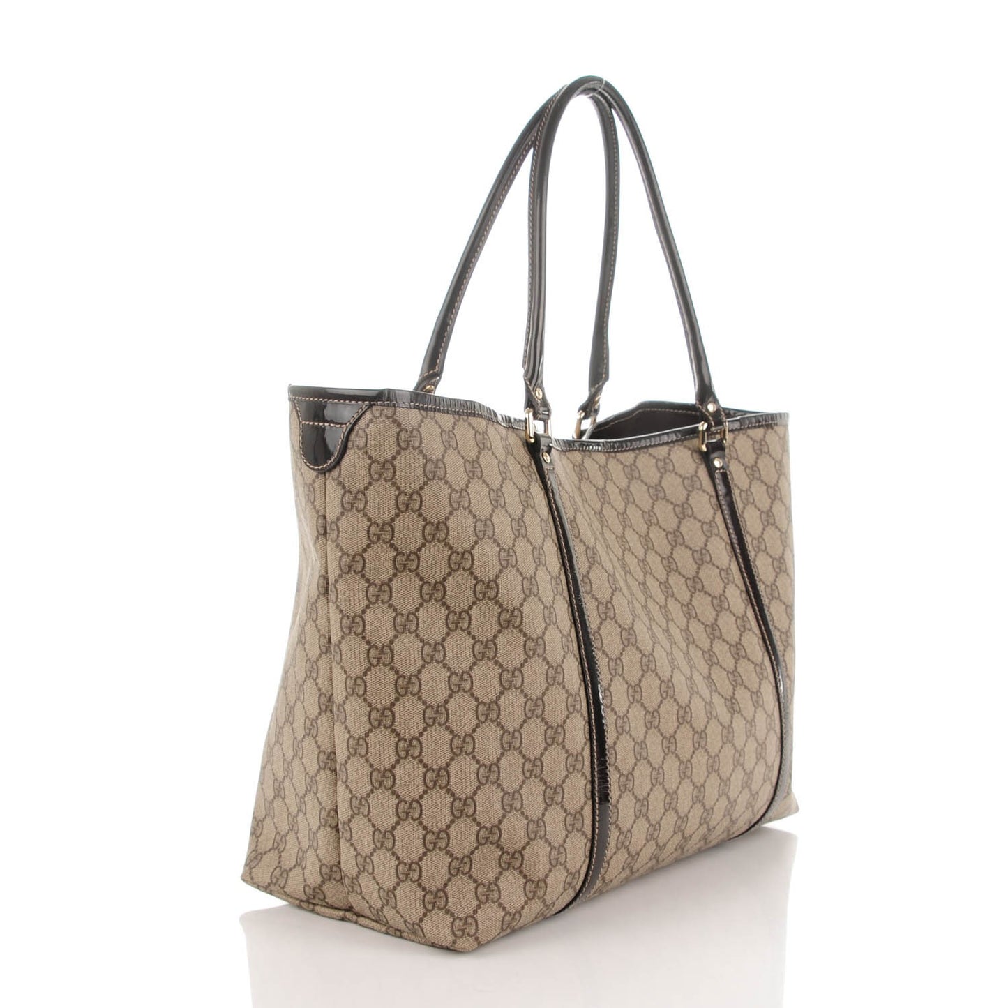GG Plus Monogram Large Joy Tote Dark Brown