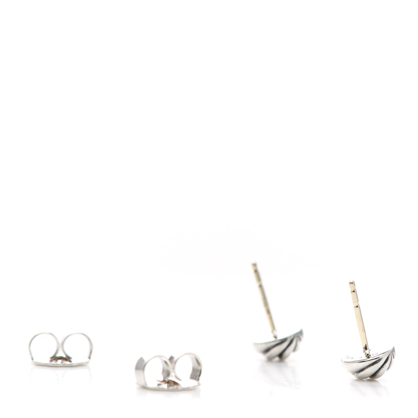 Sterling Silver 8mm Sculpted Cable Stud Earrings
