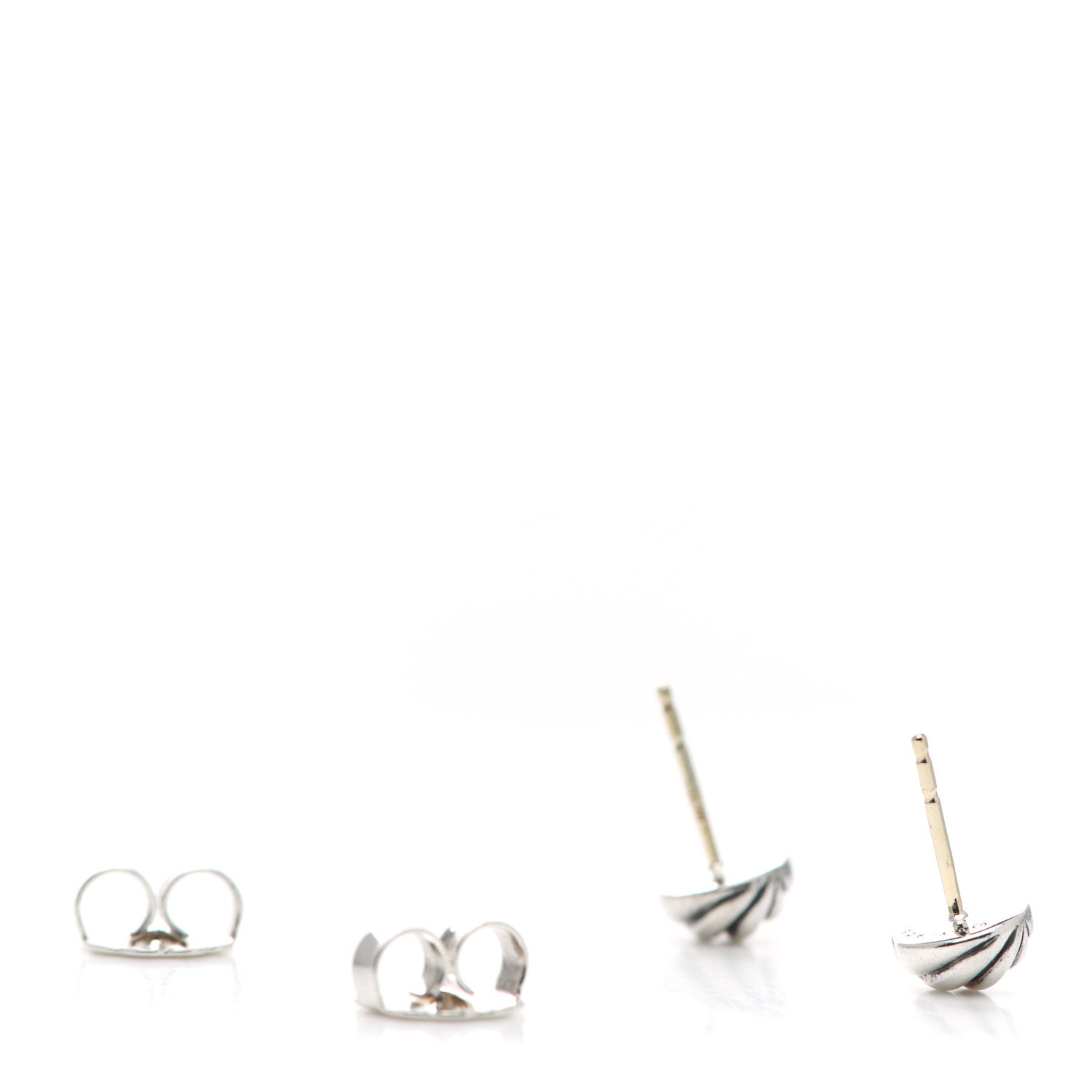 David Yurman Sterling Silver 8mm Sculpted Cable Stud Earrings 3 of 4