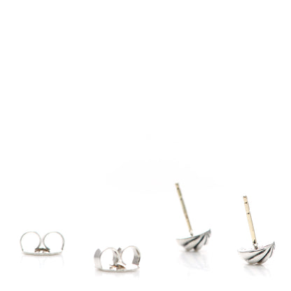 David Yurman Sterling Silver 8mm Sculpted Cable Stud Earrings 3 of 4