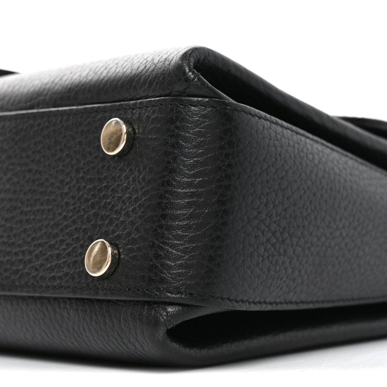 Gucci Dollar Calfskin Interlocking G Top Handle Shoulder Bag Black 10 of 10