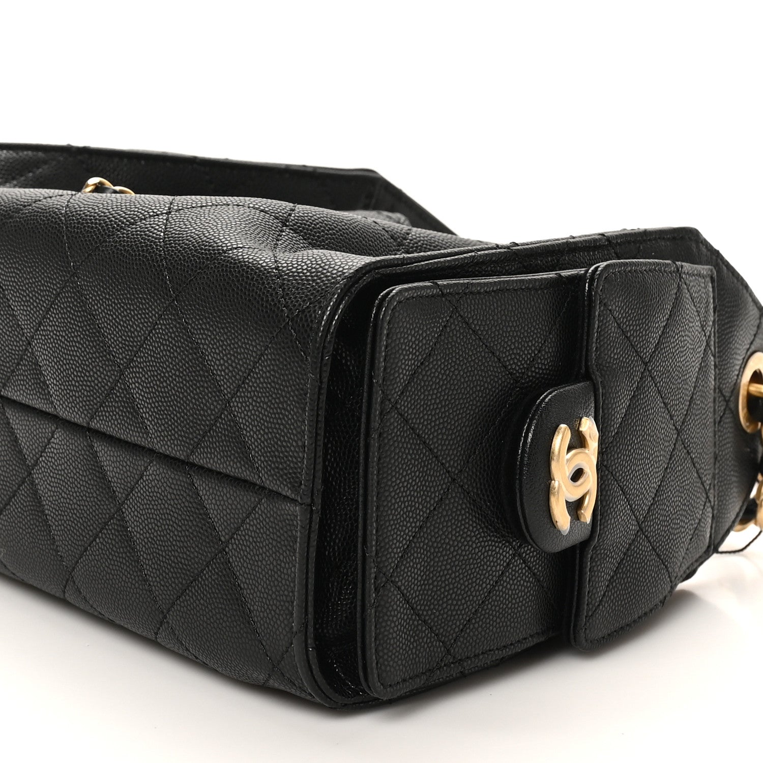 Chanel Caviar Quilted Mini Chanel 25 Handbag Black 10 of 11