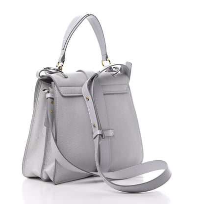 Chloe Shiny Grained Calfskin Medium Aby Day Shoulder Bag Airy Grey 3 of 11
