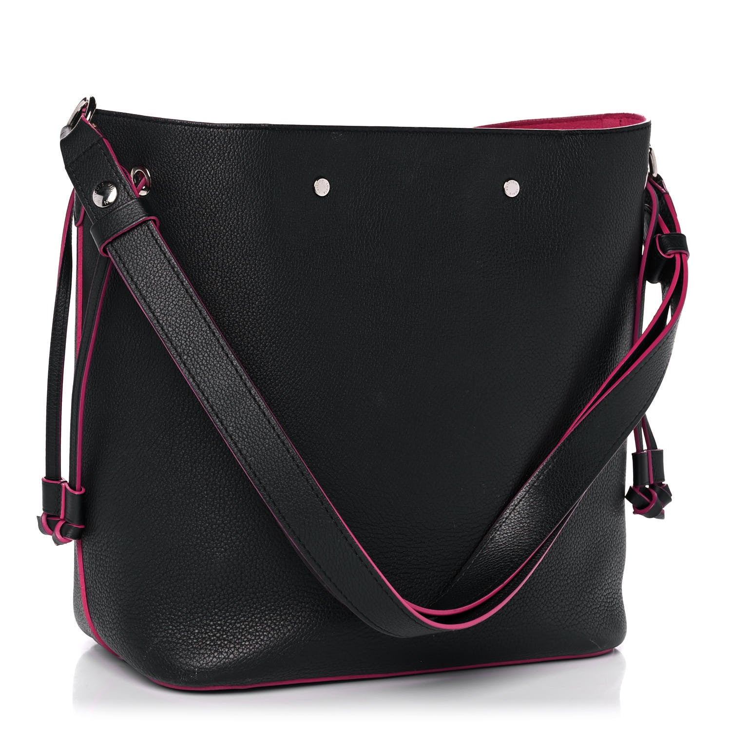 Louis Vuitton Calfskin Lockme Bucket Black 3 of 15