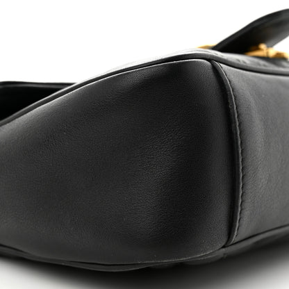 Gucci Calfskin Matelasse Small GG Marmont Shoulder Bag Black 9 of 11