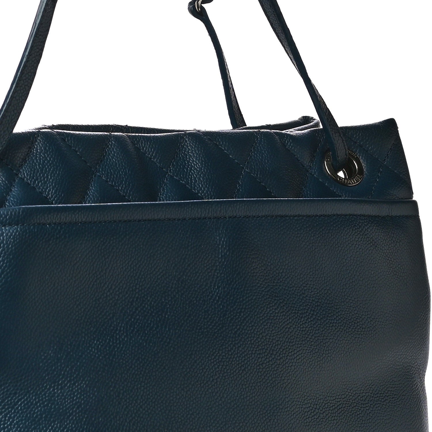 Chanel Caviar Timeless CC Soft Tote Navy Blue 11 of 13