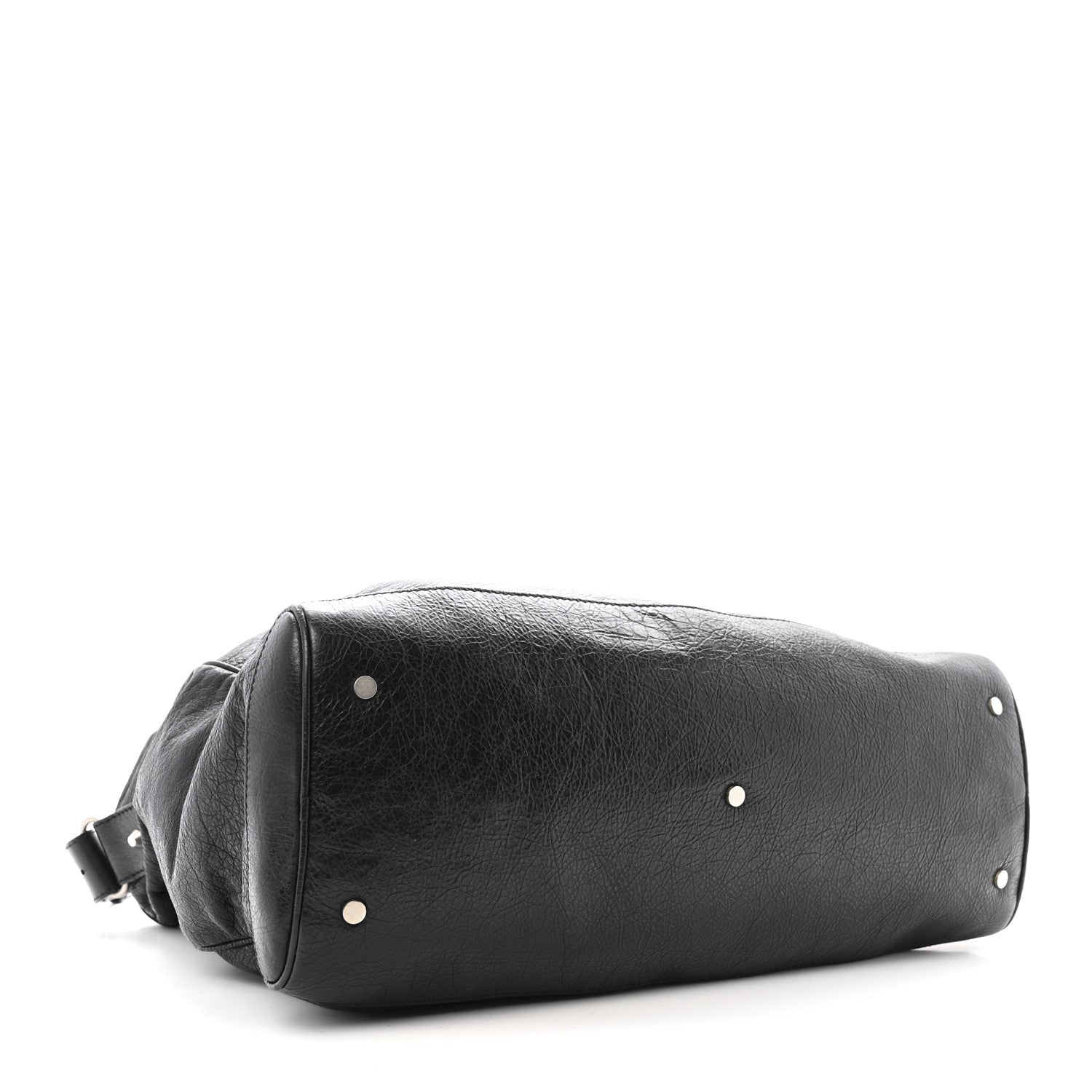 Balenciaga Agneau Classic Silver Hardware Weekender Black 4 of 12