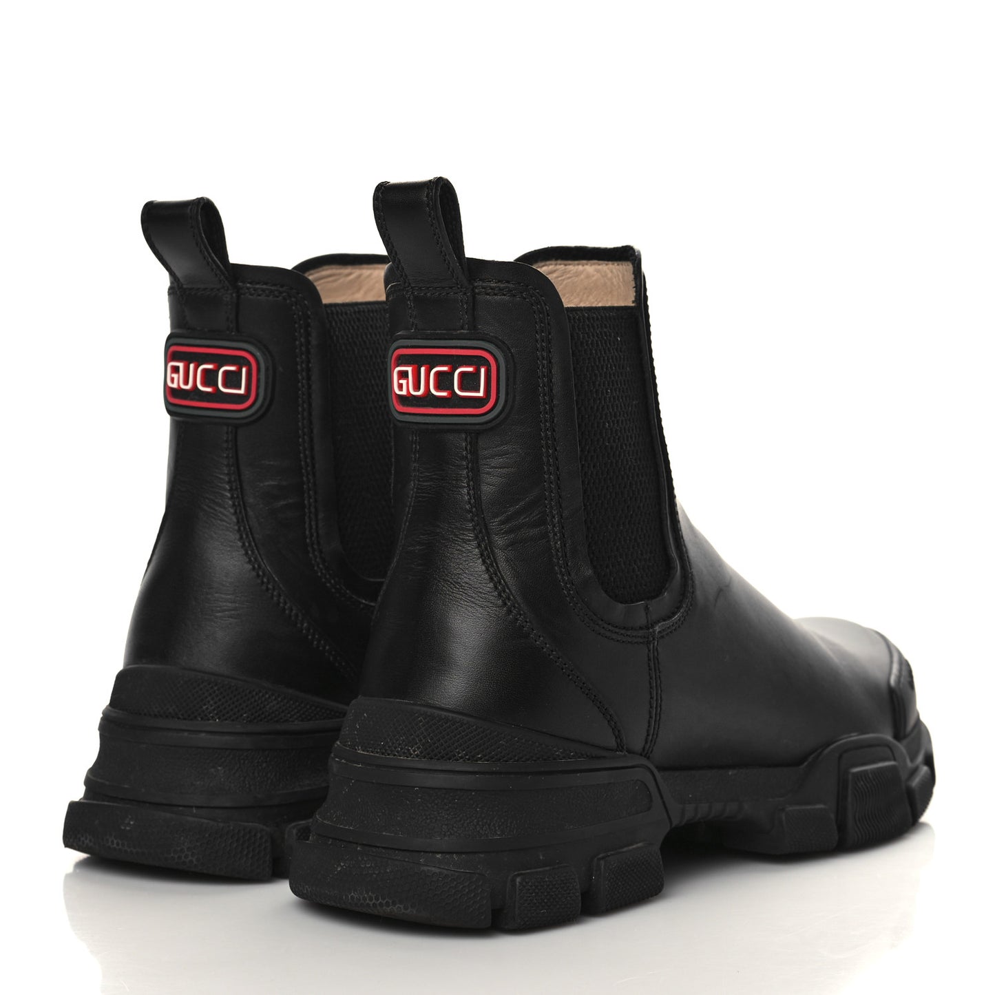 Calfskin Logo Ankle Boots 40 Black