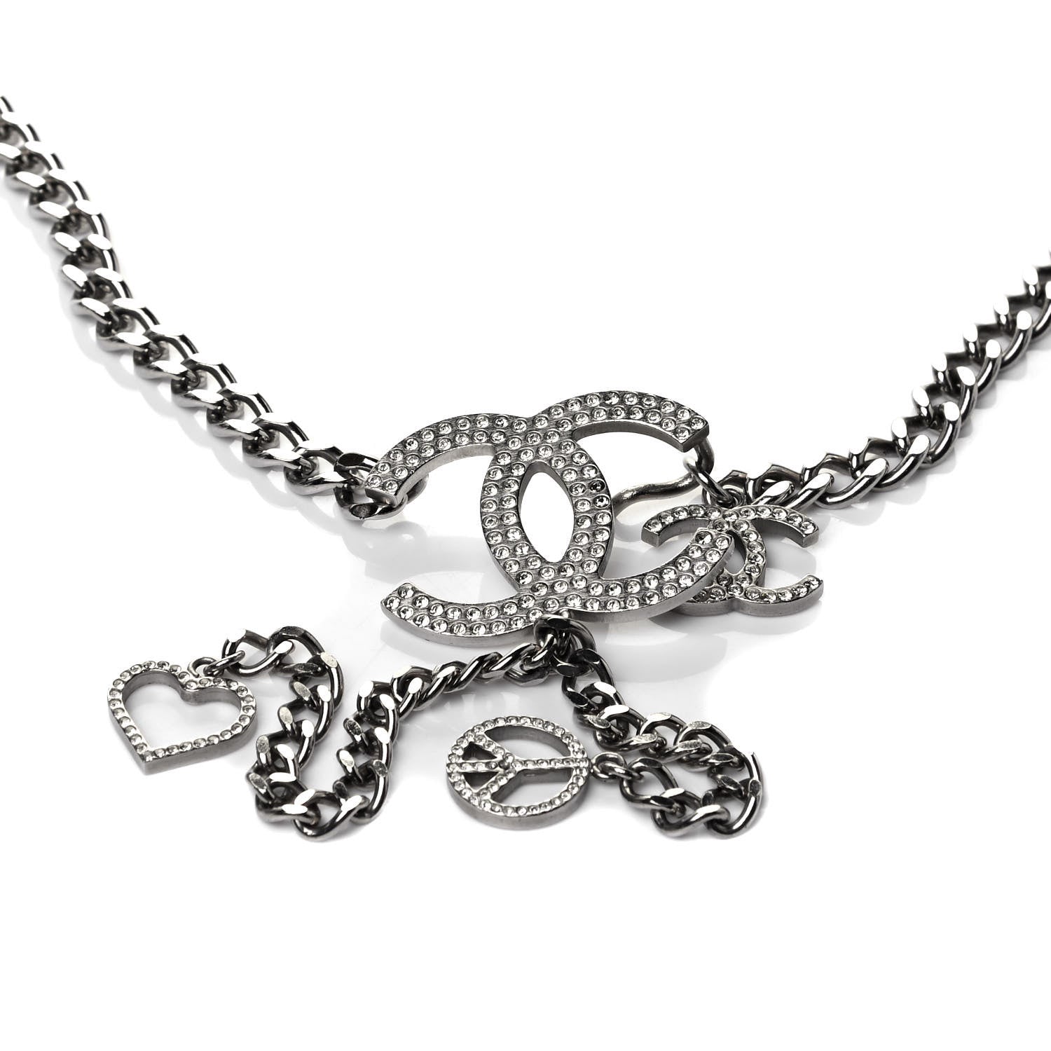 Chanel Enamel CC Chain Logo Belt Silver 3 of 3
