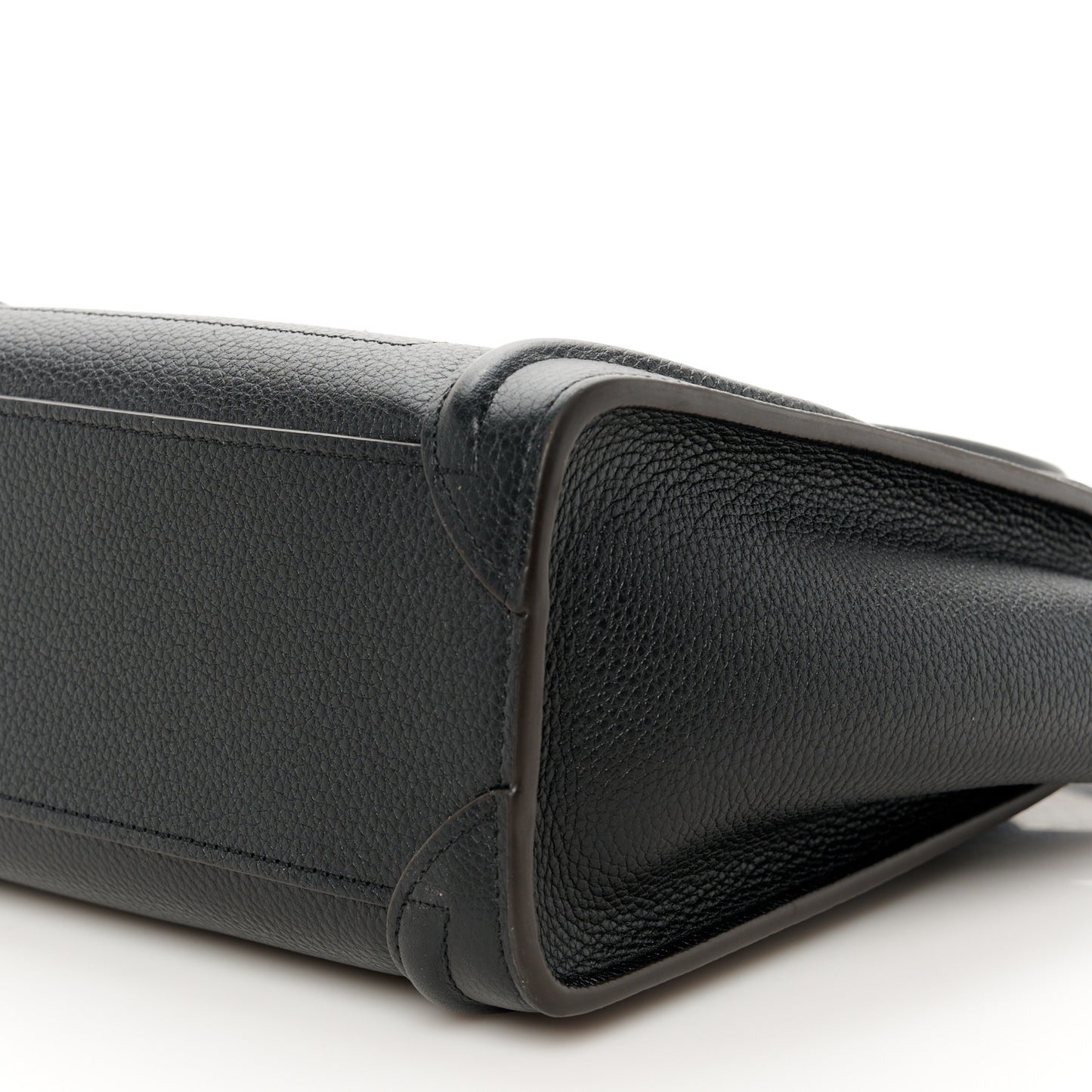 Drummed Calfskin Nano Luggage Black