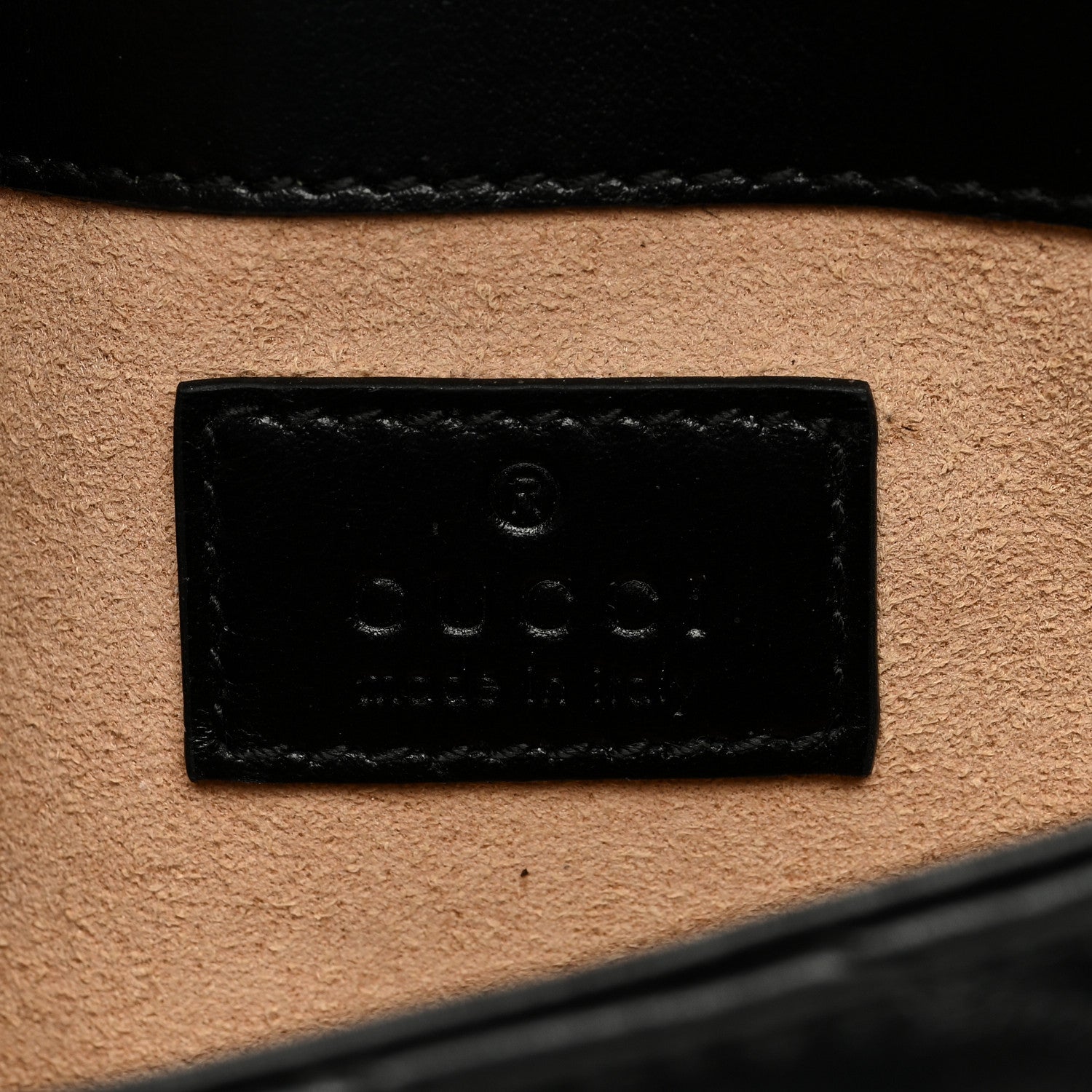Gucci Calfskin Matelasse Super Mini GG Marmont Shoulder Bag Black 6 of 9