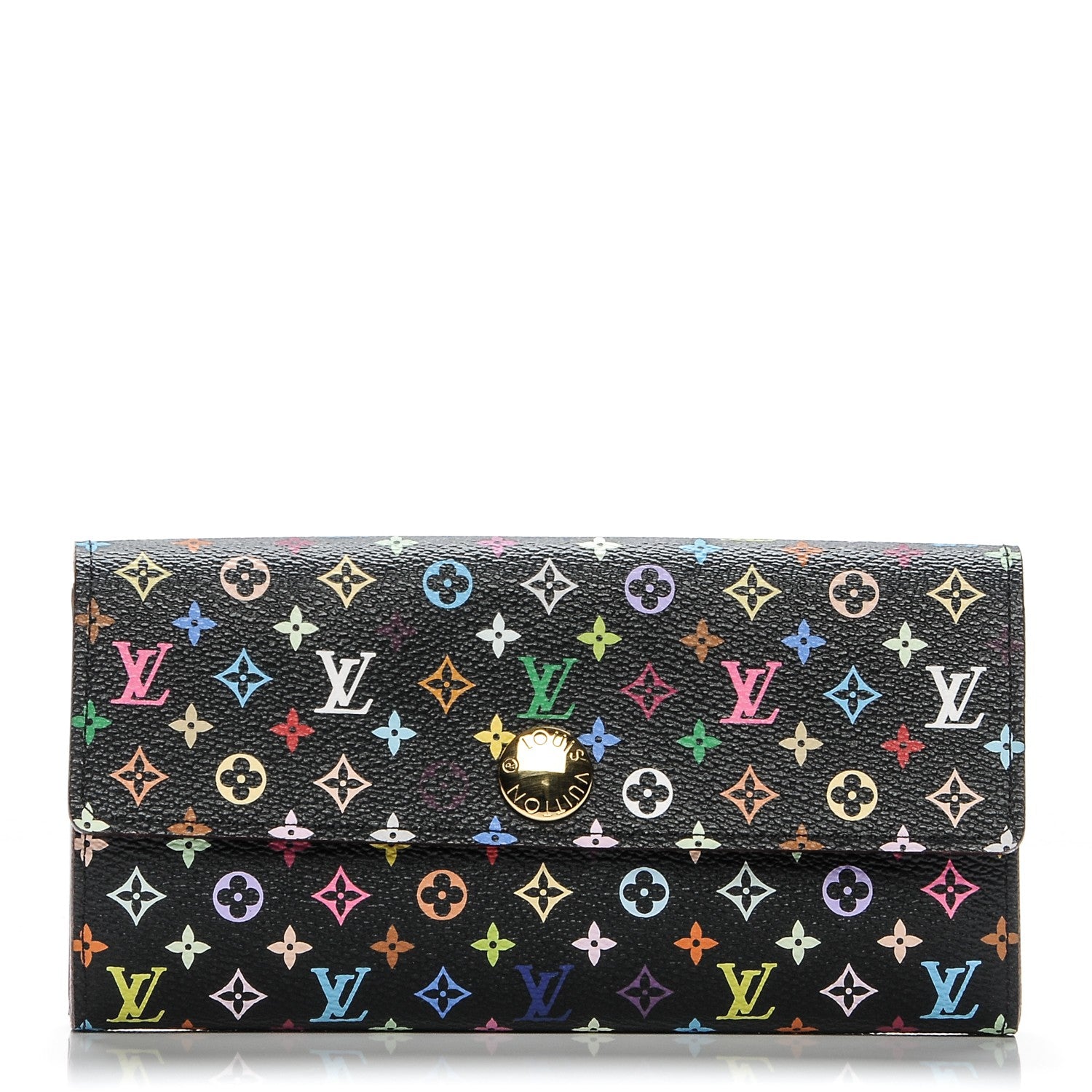 Louis Vuitton Monogram Multicolor Sarah Wallet Black Grenade 1 of 7
