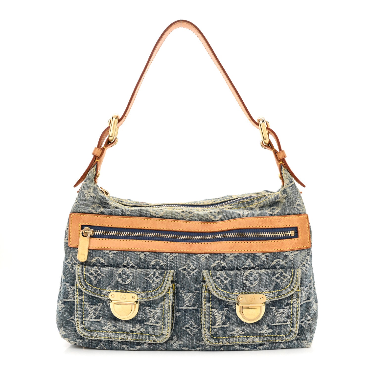 Louis Vuitton Monogram Denim Baggy PM Blue 1 of 18