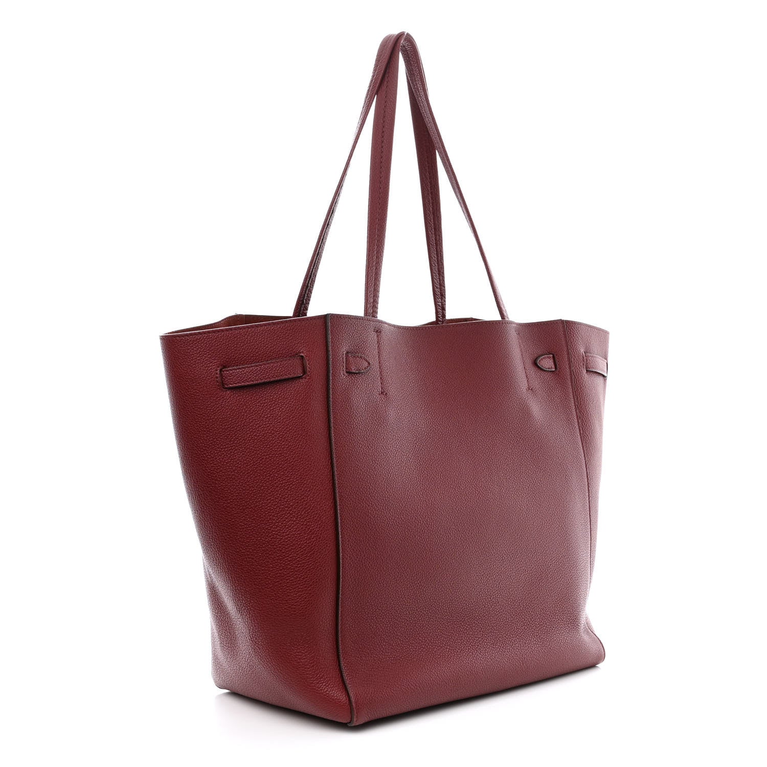 Celine Soft Grained Calfskin Small Belt Cabas Phantom Light Burgundy 3 of 10