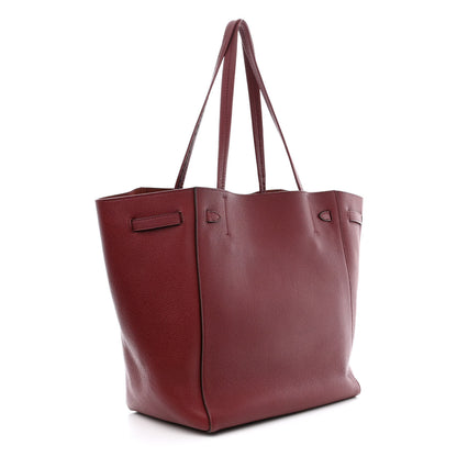 Celine Soft Grained Calfskin Small Belt Cabas Phantom Light Burgundy 3 of 10