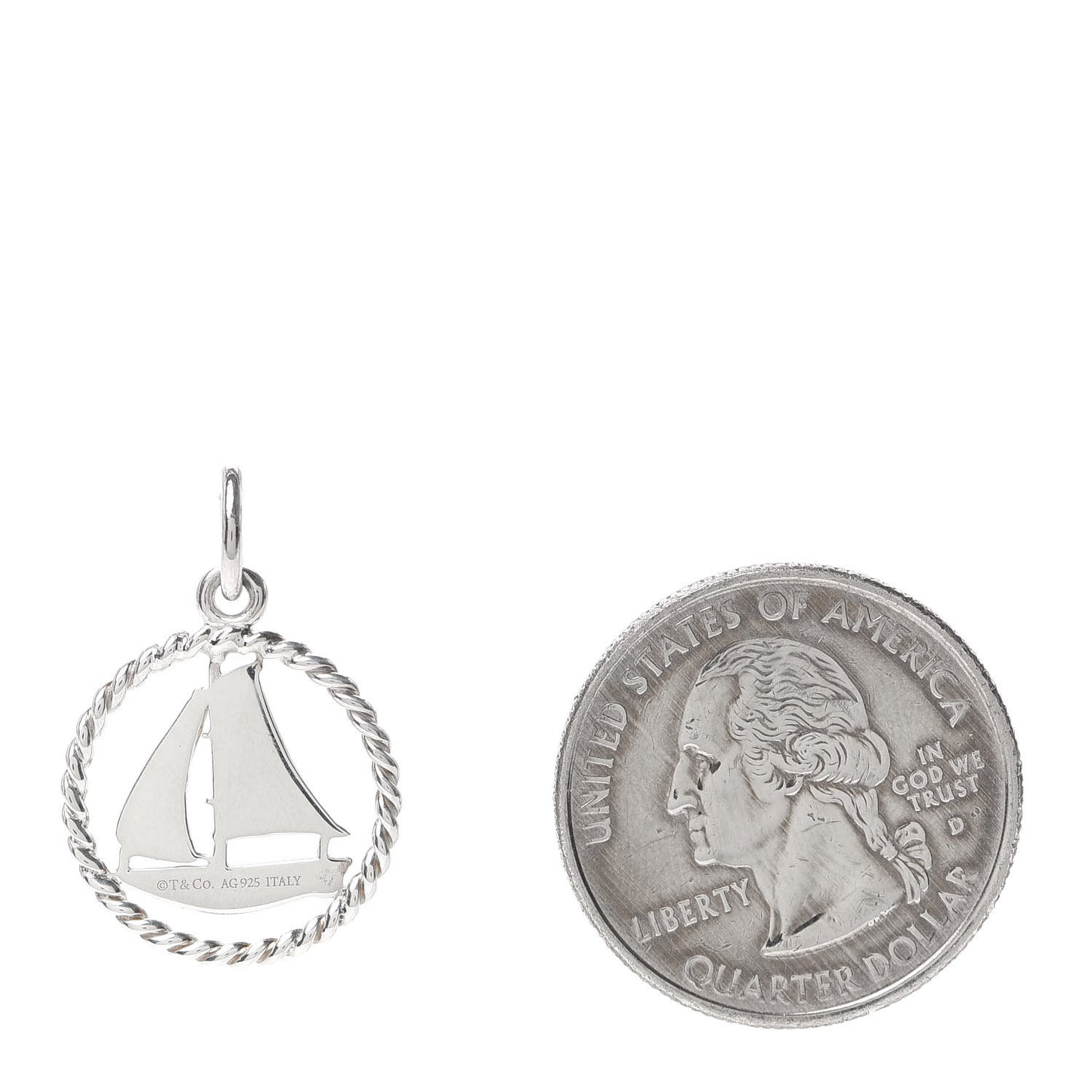 Sterling Silver Twist Sailboat Charm