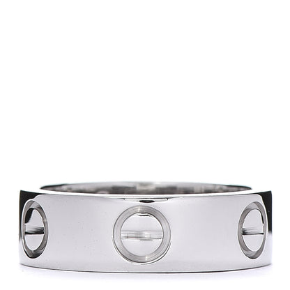 Cartier 18K White Gold 5.5mm LOVE Ring 47 4 1 of 4