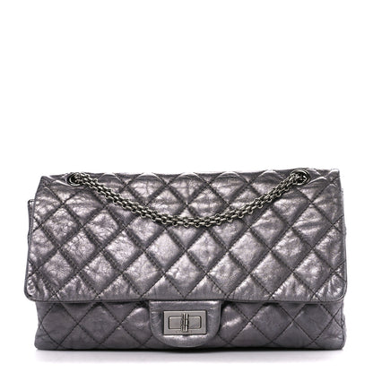 Chanel Metallic Aged Calfskin Quilted 2.55 Reissue 227 Flap Dark Silver 1 of 12