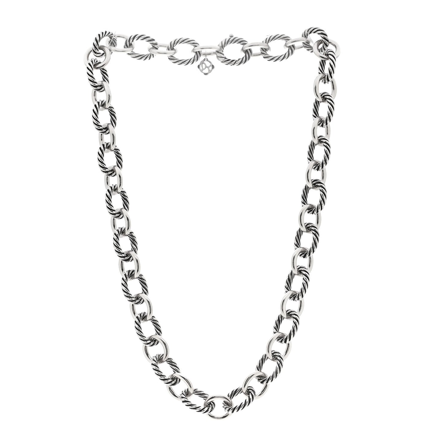 Sterling Silver 12mm Large Oval Link Necklace