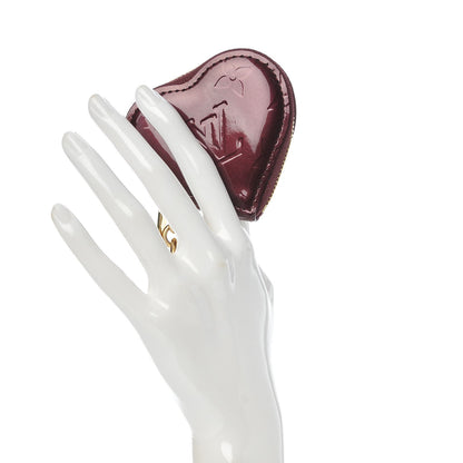 Louis Vuitton Vernis Heart Coin Purse Rouge Fauviste 2 of 7