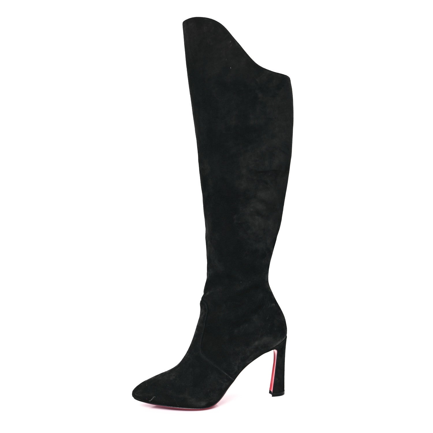 Christian Louboutin Veau Velours Eleonor Botta 85 Tall Boots 36.5 Black 1 of 8