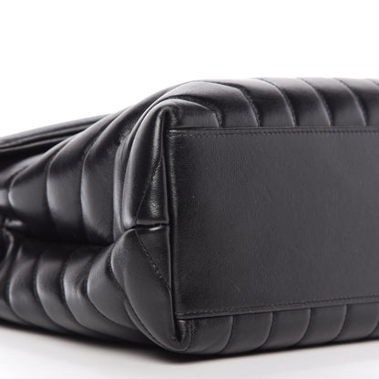 Saint Laurent Calfskin Y Quilted Monogram Medium Loulou Chain Satchel Black 6 of 9
