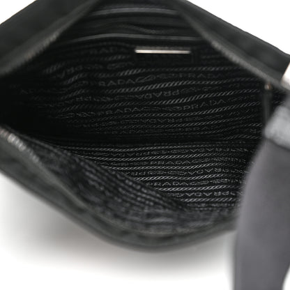 Prada Tessuto Nylon Saffiano Flat Messenger Bag Black 5 of 10