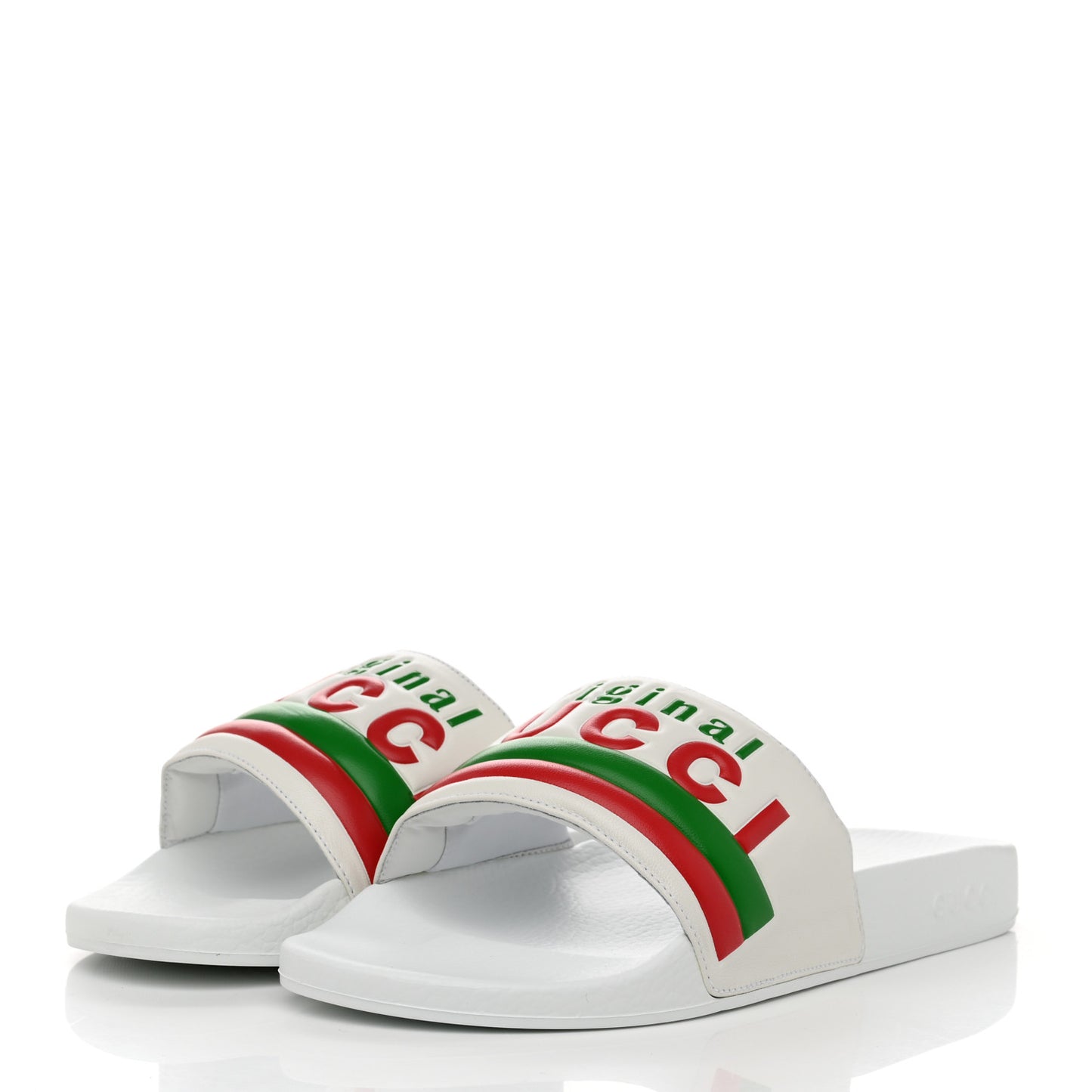 Nappa Original Gucci Mens Slide Sandals 10 Great White