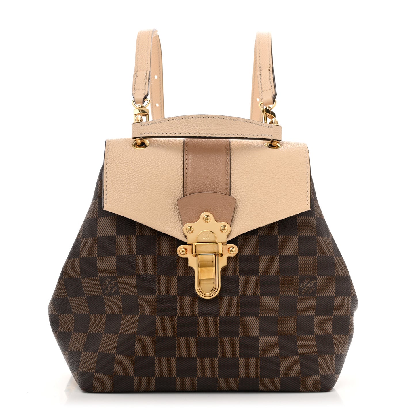 Damier Ebene Clapton Backpack Creme