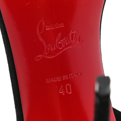 Christian Louboutin Veau Velours Umberta 100 Sandals 40 Black 7 of 9