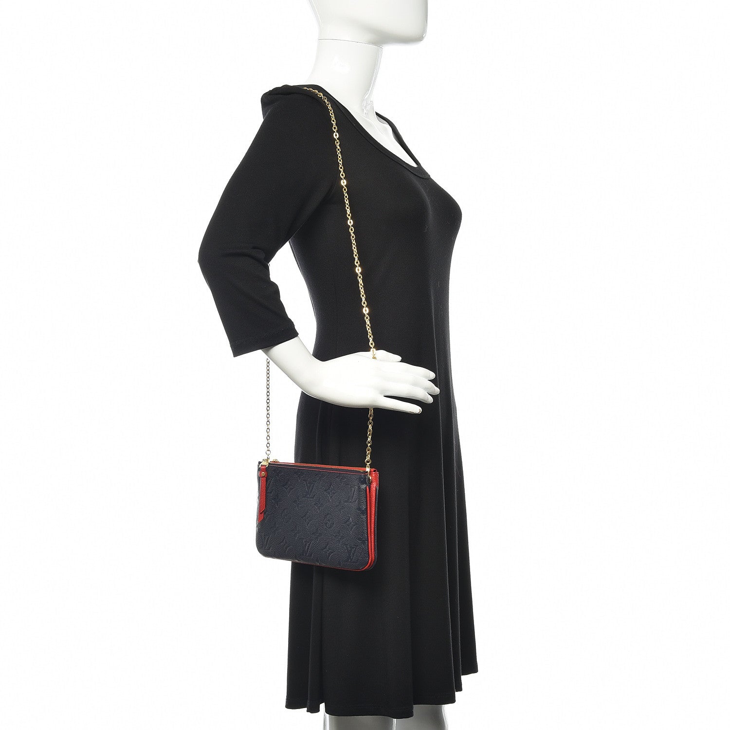 Louis Vuitton Empreinte Double Zip Pochette Marine Rouge 2 of 9