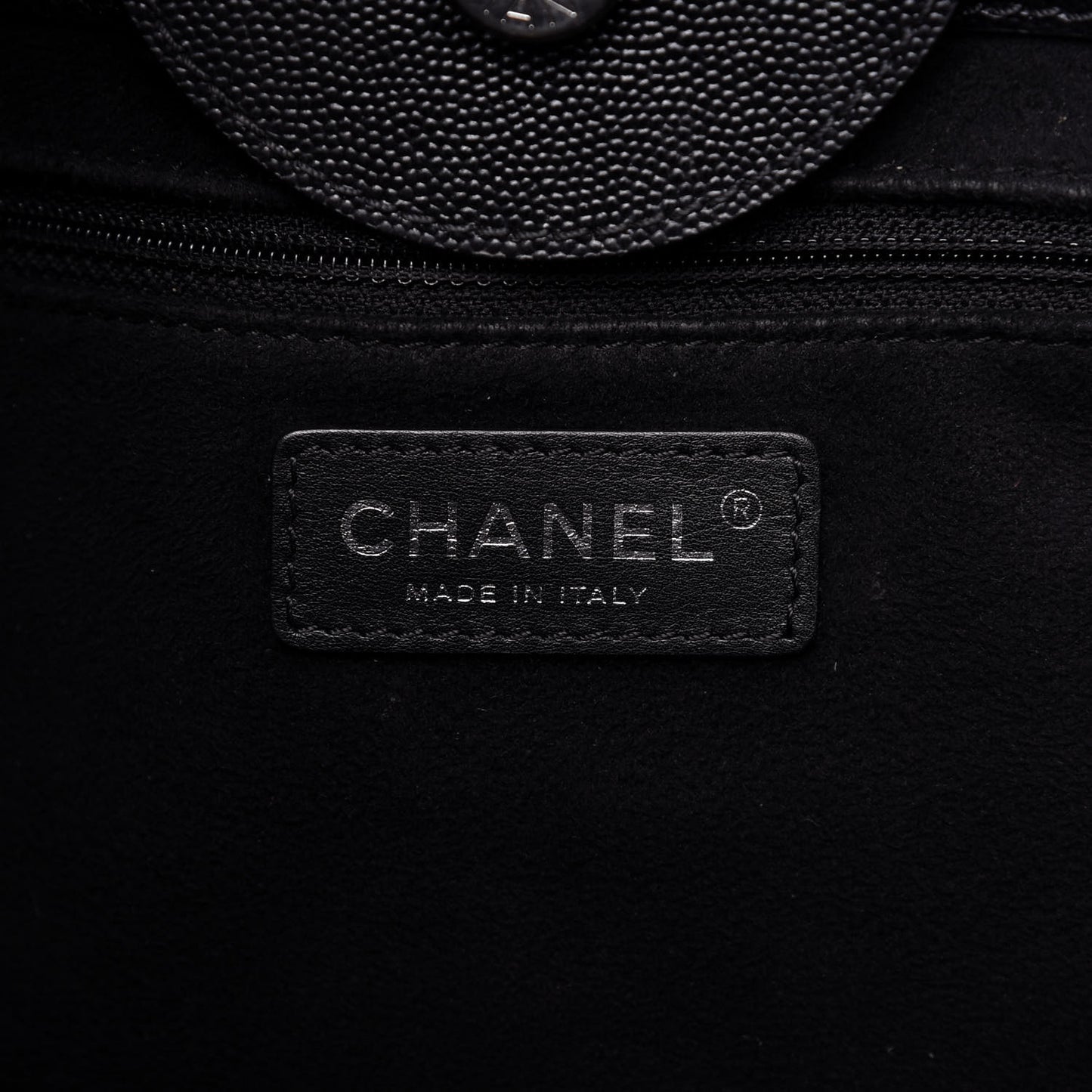 Caviar Medium Studded Deauville Tote Black
