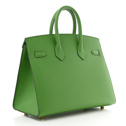 Hermes Epsom Birkin Sellier 25 Vert Yucca 3 of 13