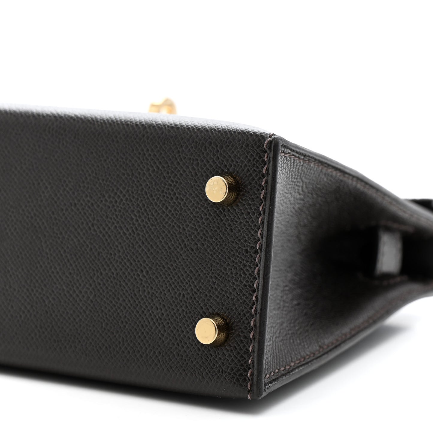 Madame Calfskin Mini Kelly Sellier 20 Bai Brun