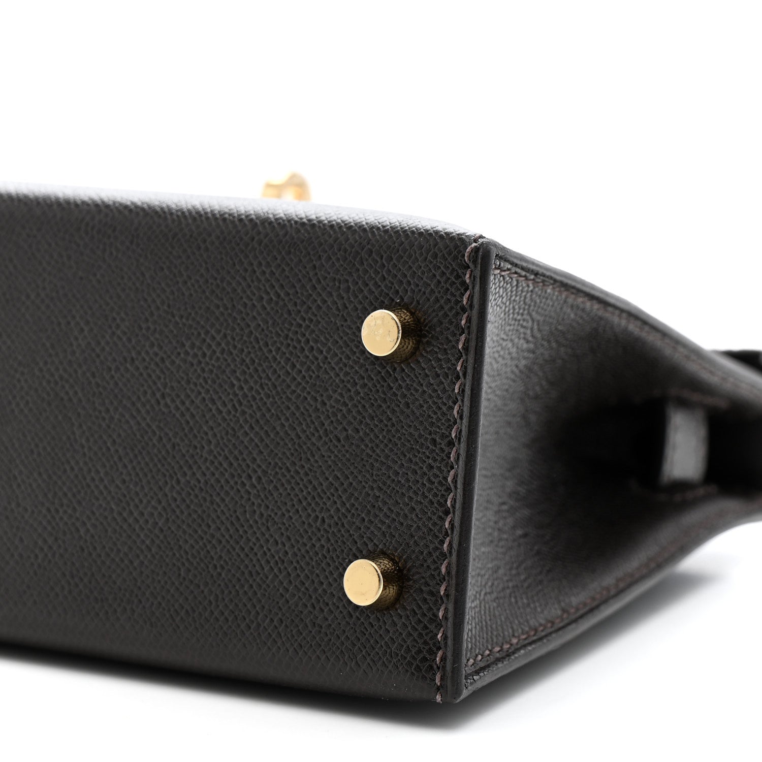 Hermes Madame Calfskin Mini Kelly Sellier 20 Bai Brun 9 of 11