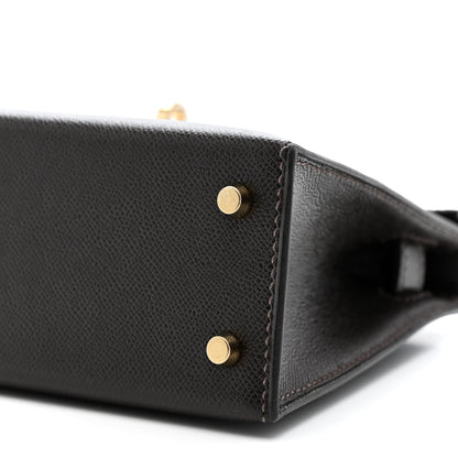 Hermes Madame Calfskin Mini Kelly Sellier 20 Bai Brun 9 of 11
