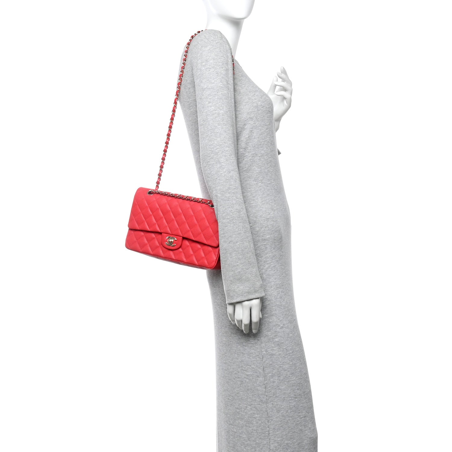 Chanel Caviar Quilted Medium Double Flap Red 2 of 11