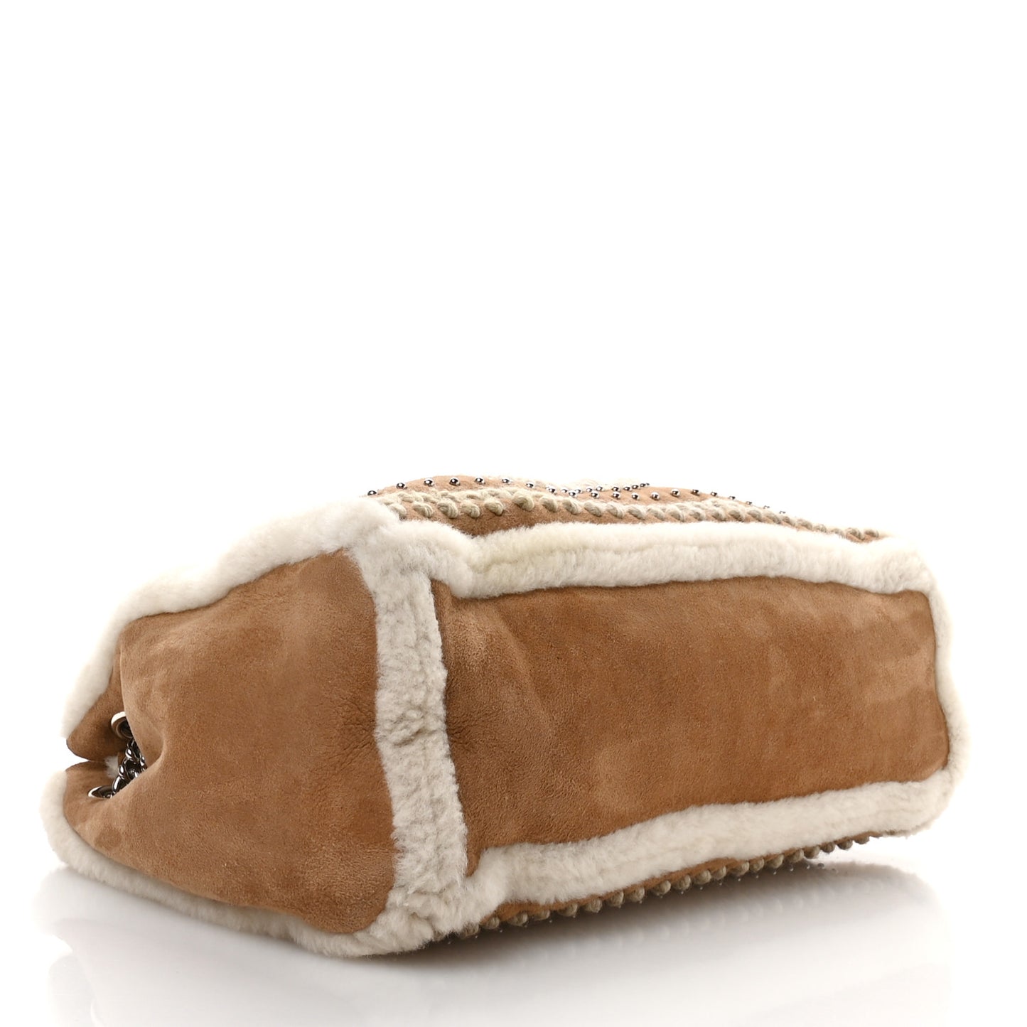 Suede Shearling Medium Soho Chain Shoulder Bag Brown