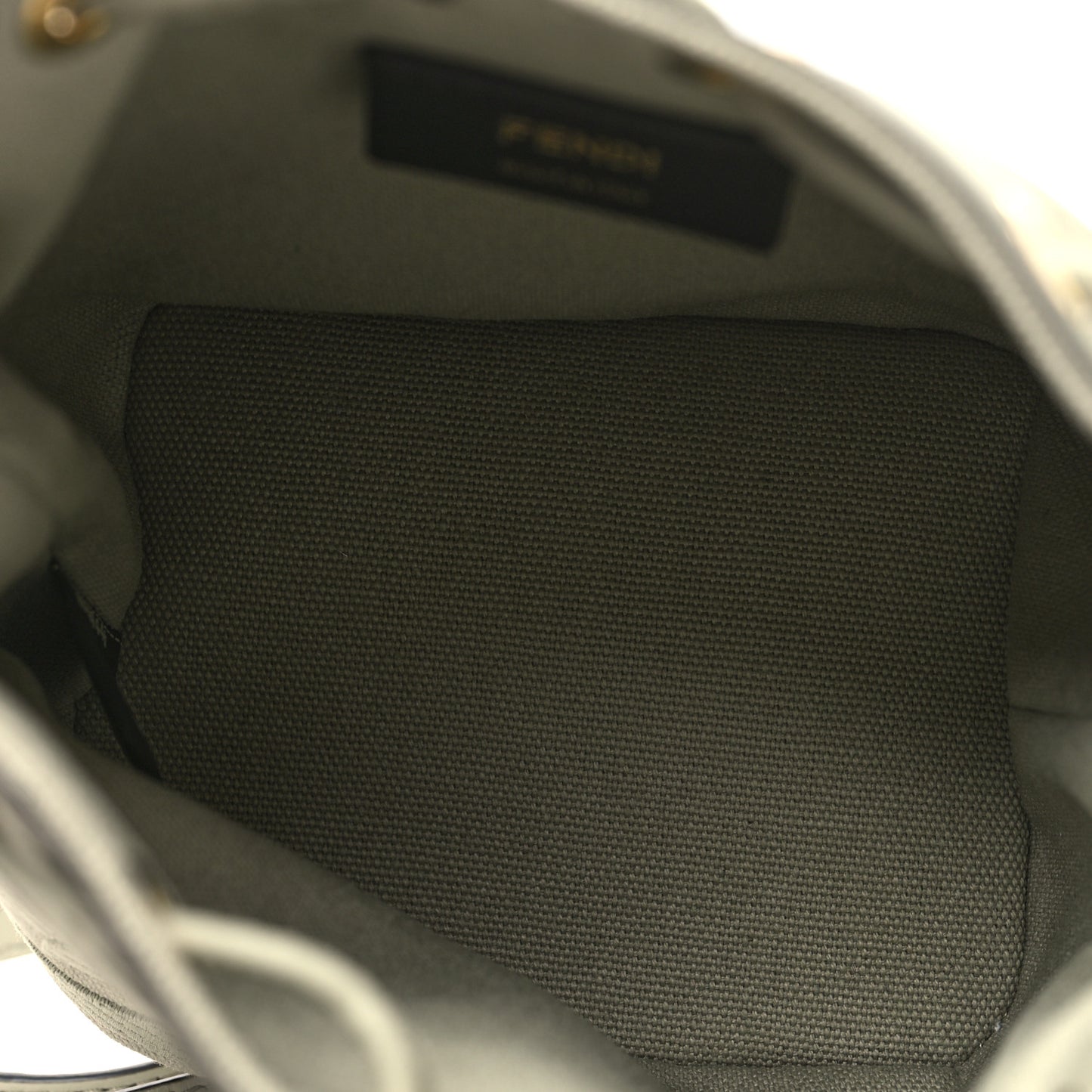 Canvas Vitello Grace F is Fendi FF Embroidered Mini Mon Tresor Bucket Bag Green Tea