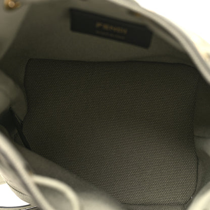 Fendi Canvas Vitello Grace F is Fendi FF Embroidered Mini Mon Tresor Bucket Bag Green Tea 5 of 10