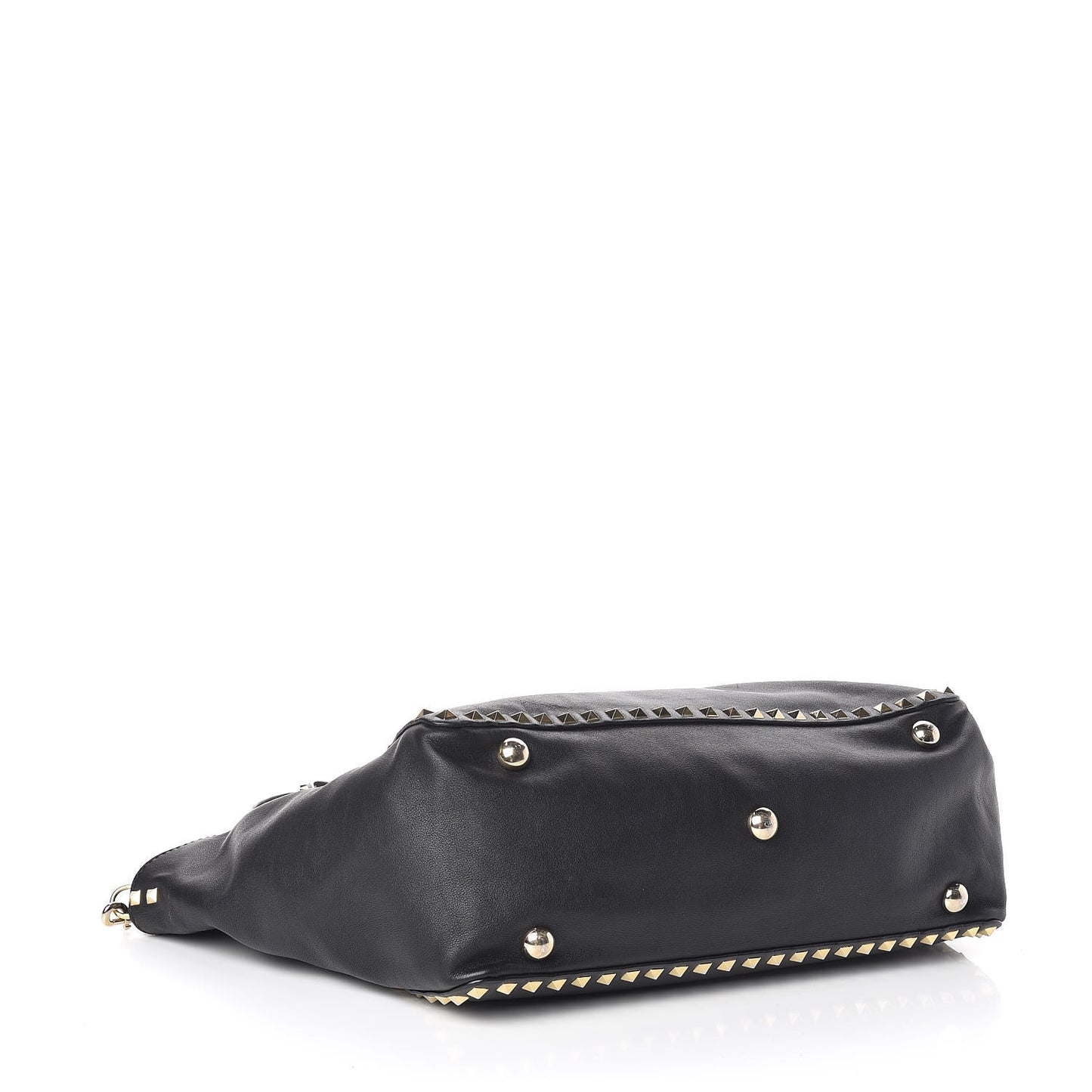 Vitello Medium Rockstud Tote Black