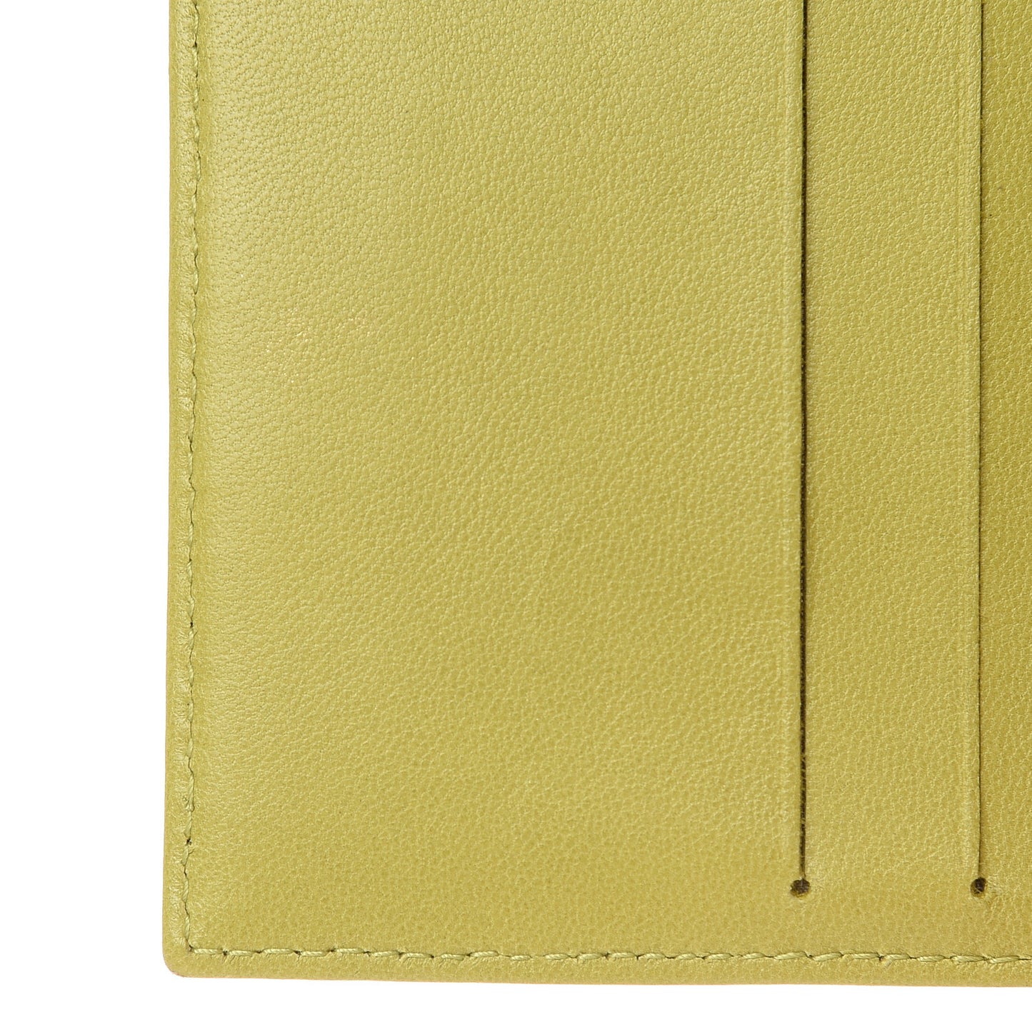 Lambskin Precious Symbols French Flap Wallet Chartreuse