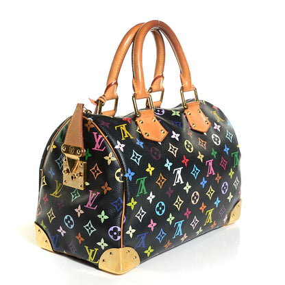 Louis Vuitton Monogram Multicolor Speedy 30 Black 3 of 7