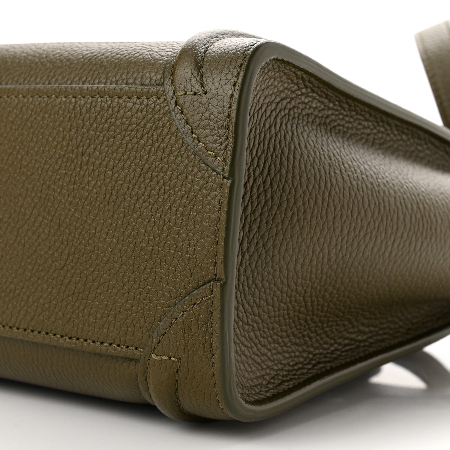 Celine Drummed Calfskin Nano Luggage Army Green 11 of 11