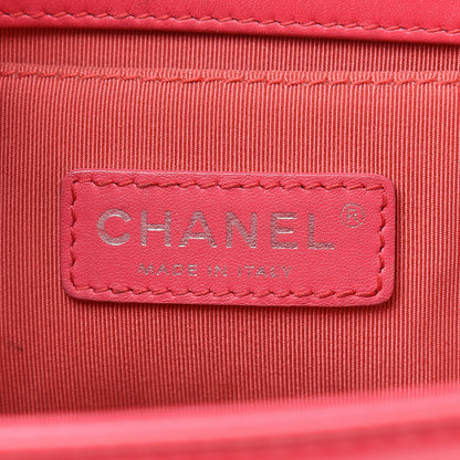 Chanel Patent Calfskin Enamel Quilted Medium Boy Flap Dark Pink 6 of 16