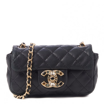 Chanel Lambskin Quilted Precious Jewel Extra Mini Flap Black 1 of 9